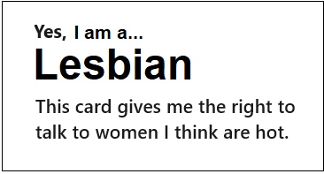 Lesbian Rights--I have the right to talk to hot women.
